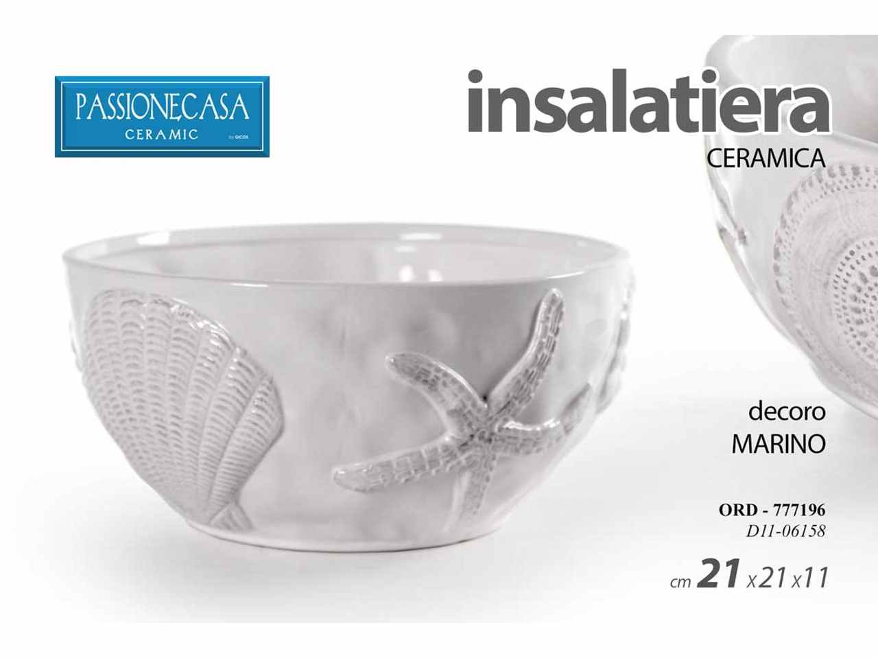 Insalatiera 21x21x10,5 d11 777196
