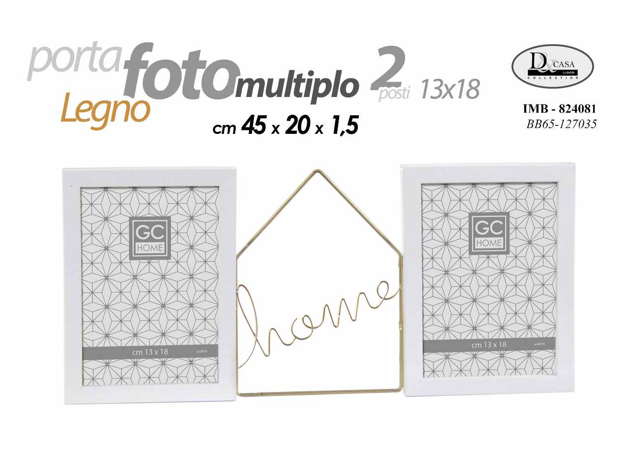 Porta foto multiplo 2p 45x20cm824081