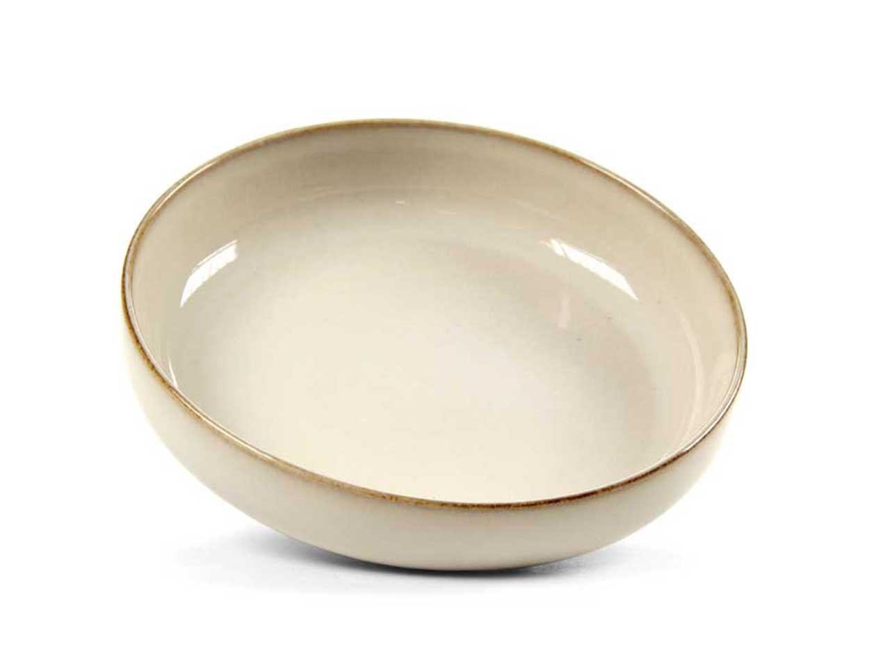 Piatto tondo in ceramica beige country, 25x6 cm - Passionecasa