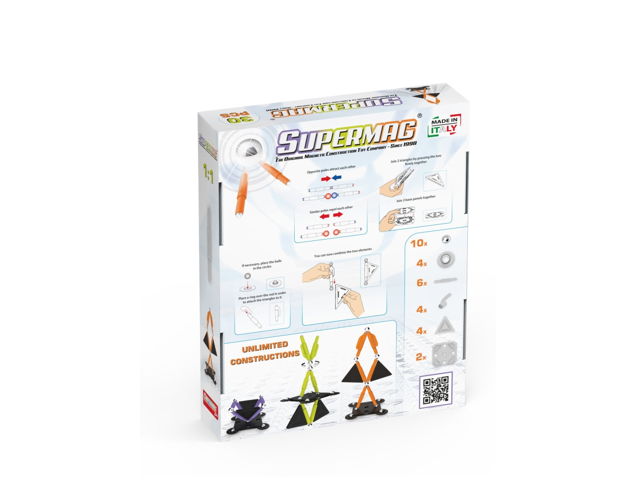 Supermag Projects Technicolor Set 30 Pezzi Viola Plastica e Metallo Età 5+ | Re.El.Toys