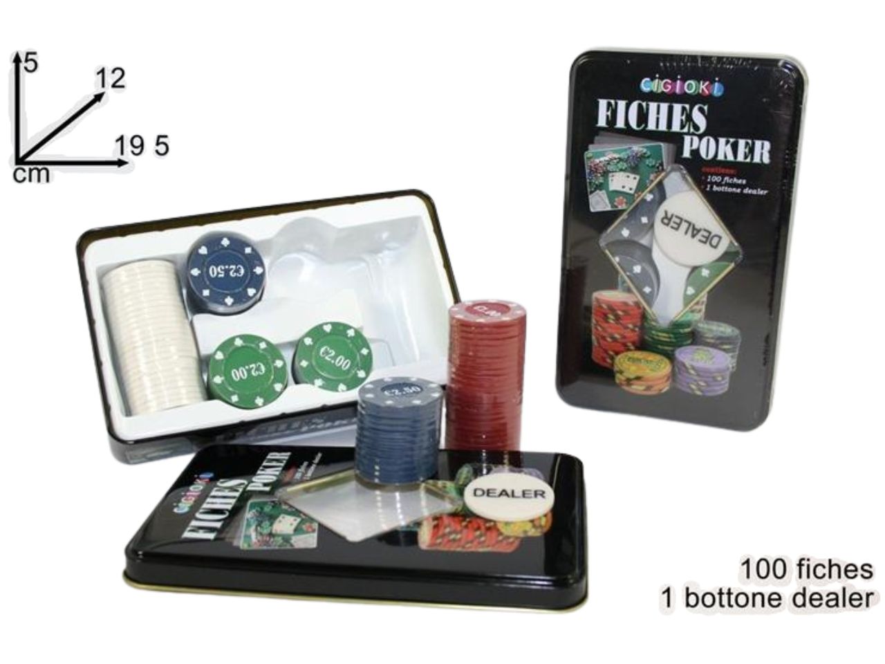 Confezione da 100 fiches