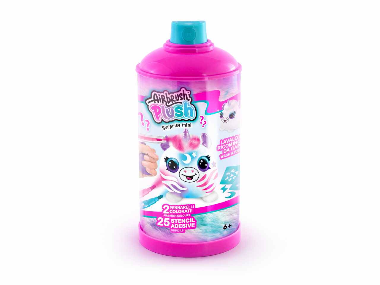 Airbrush plush surprise in cdu 6 pezzi 8x18x8cm