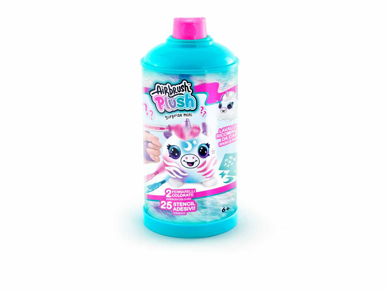 Airbrush plush surprise in cdu 6 pezzi 8x18x8cm