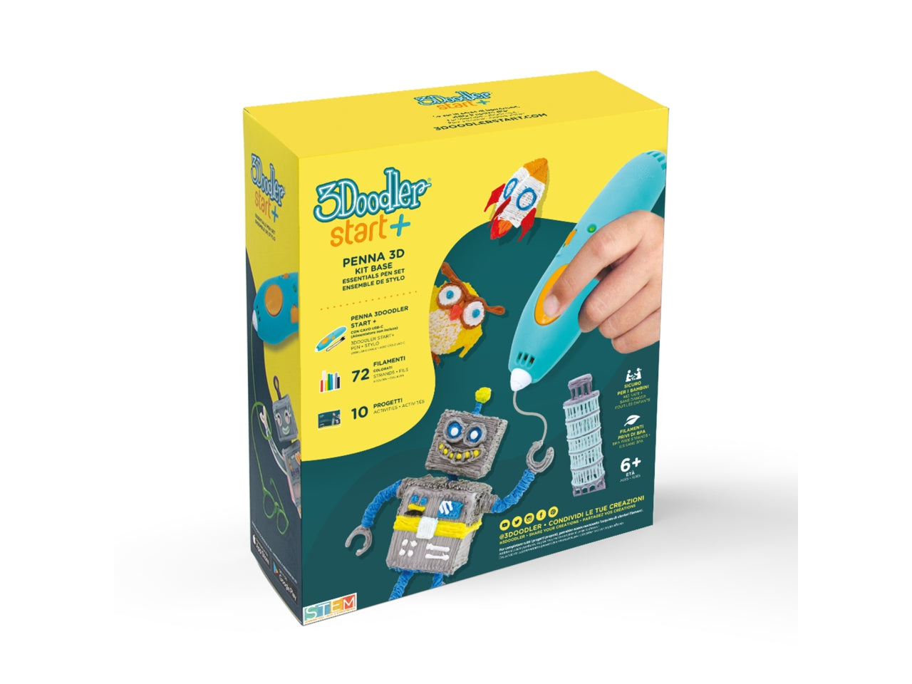 3doodler start + penna 3d 19x22x7cm splus