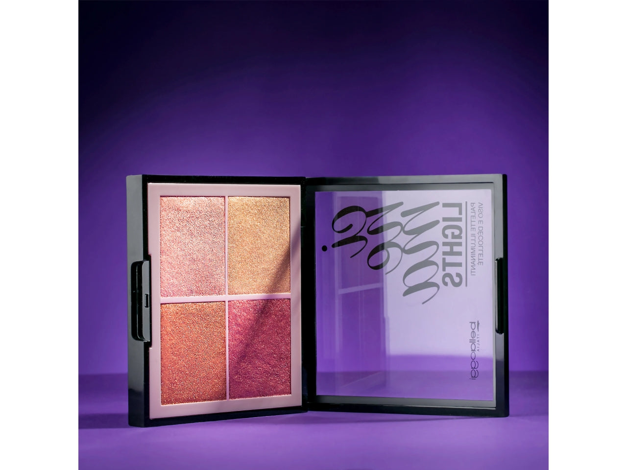 Palette viso Illuminante - 4 Illuminanti Viso, Effetto Glowing, Lunga Durata - Cinema Lights - Bellaoggi