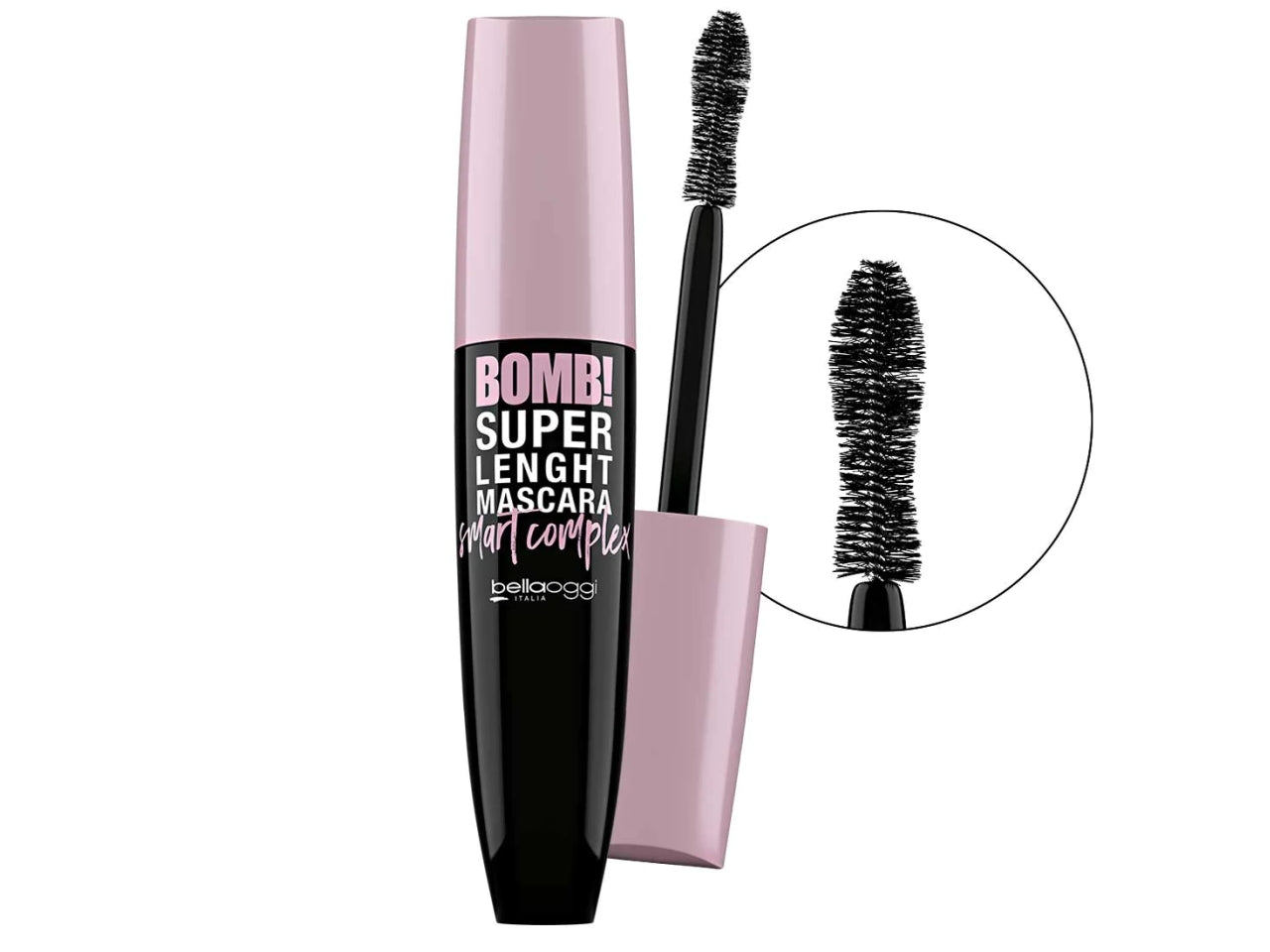 Mascara Bomb! Super Length Smart Complex - Volume, Allungante, Idratazione - Smart Black - Bellaoggi