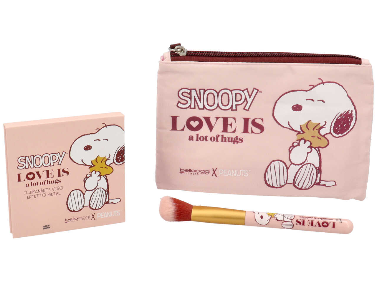 Kit make-up Snoopy - Love is a Lot of Hugs - Champagne-Rosè - Bellaoggi