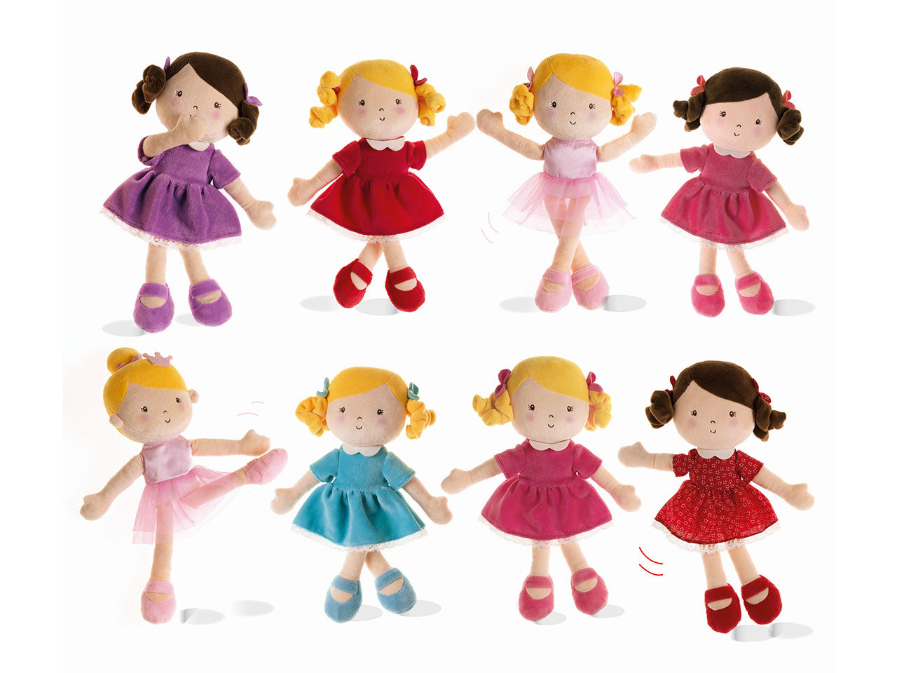 Twins sisters misura 30cm con 8 vestiti assortiti