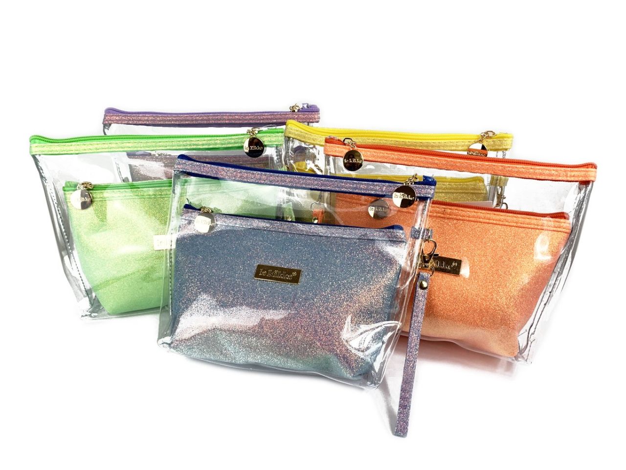 Beauty le kikke set da 2 pezzi trasparente glitterato