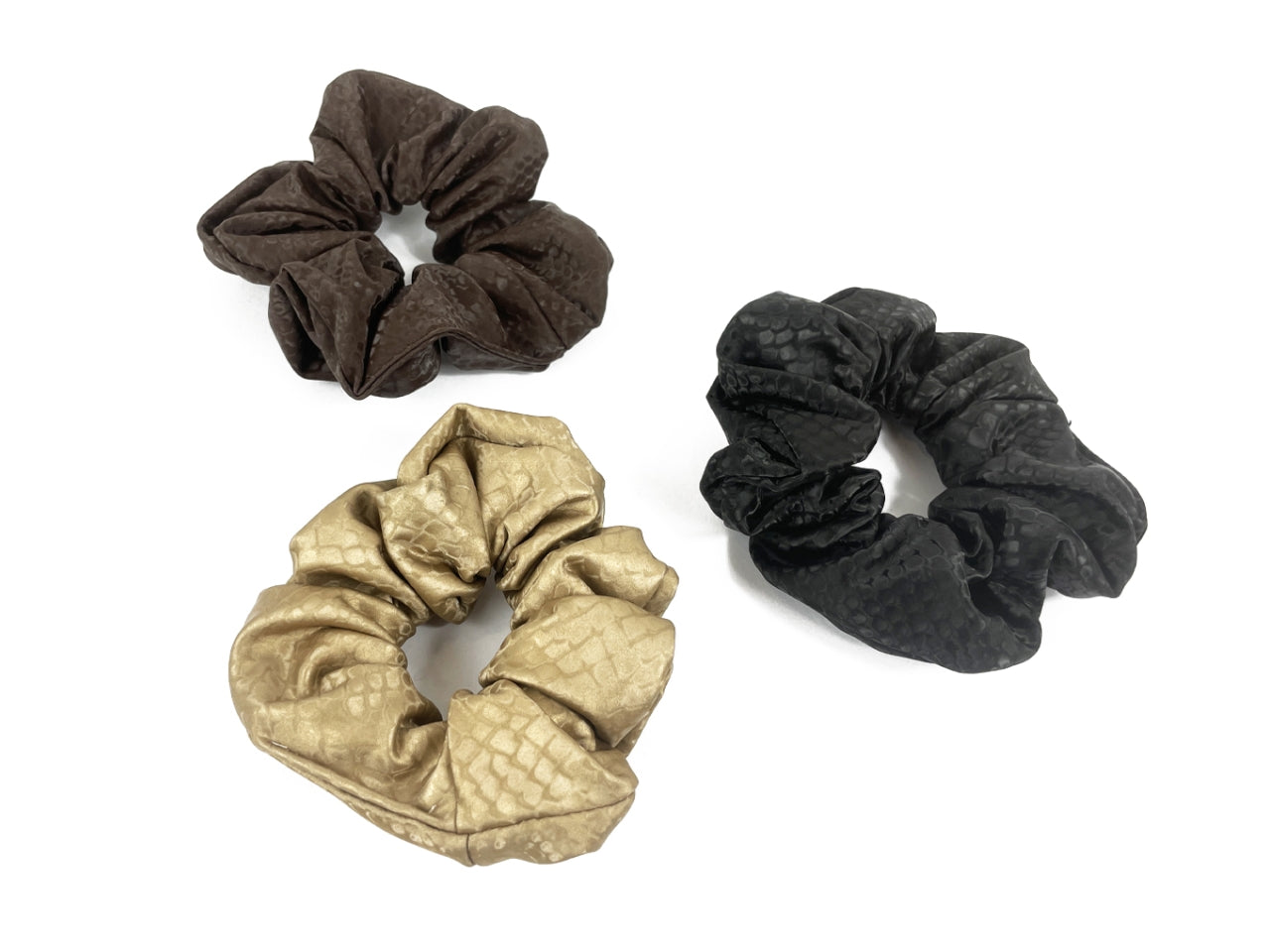 Scrunchies di raso snake