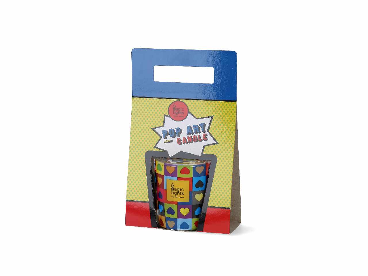 Candela pop art cuori
