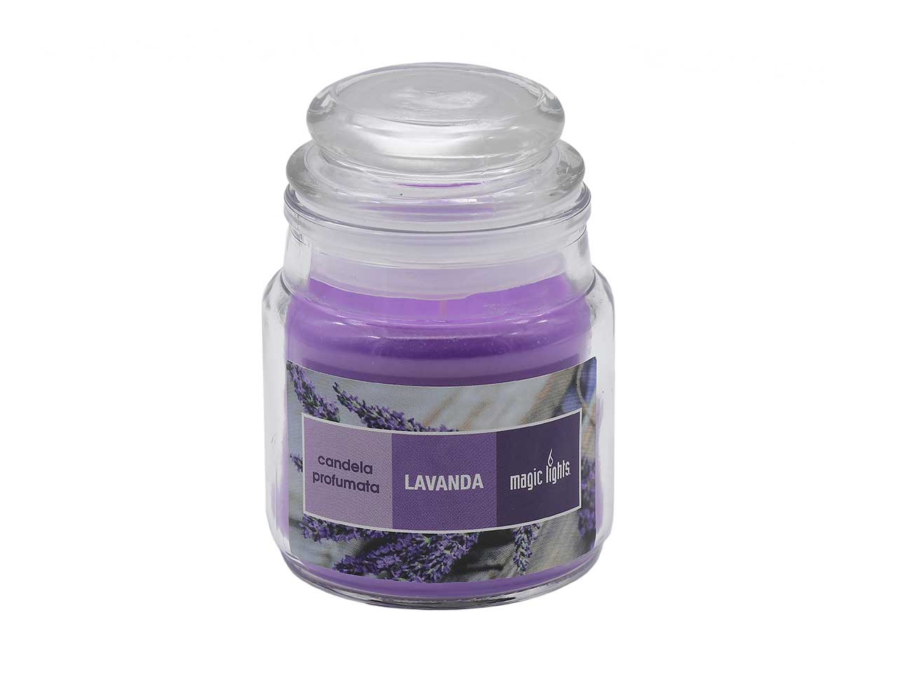 Candela profumata giara piccola 95gr h9xd5,5cm fragranza lavanda