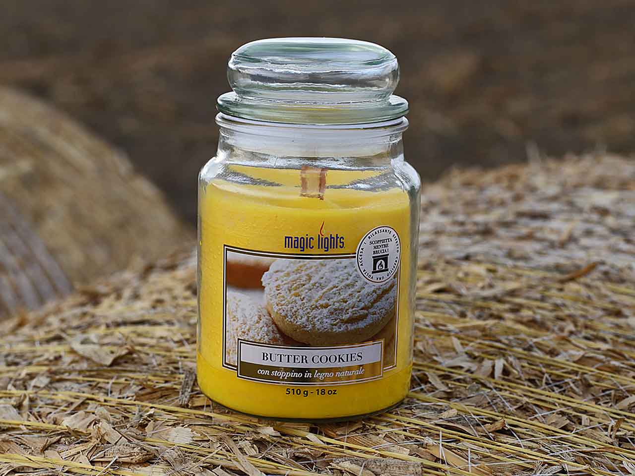 Candela barattolo 510gr vaniglia 90074