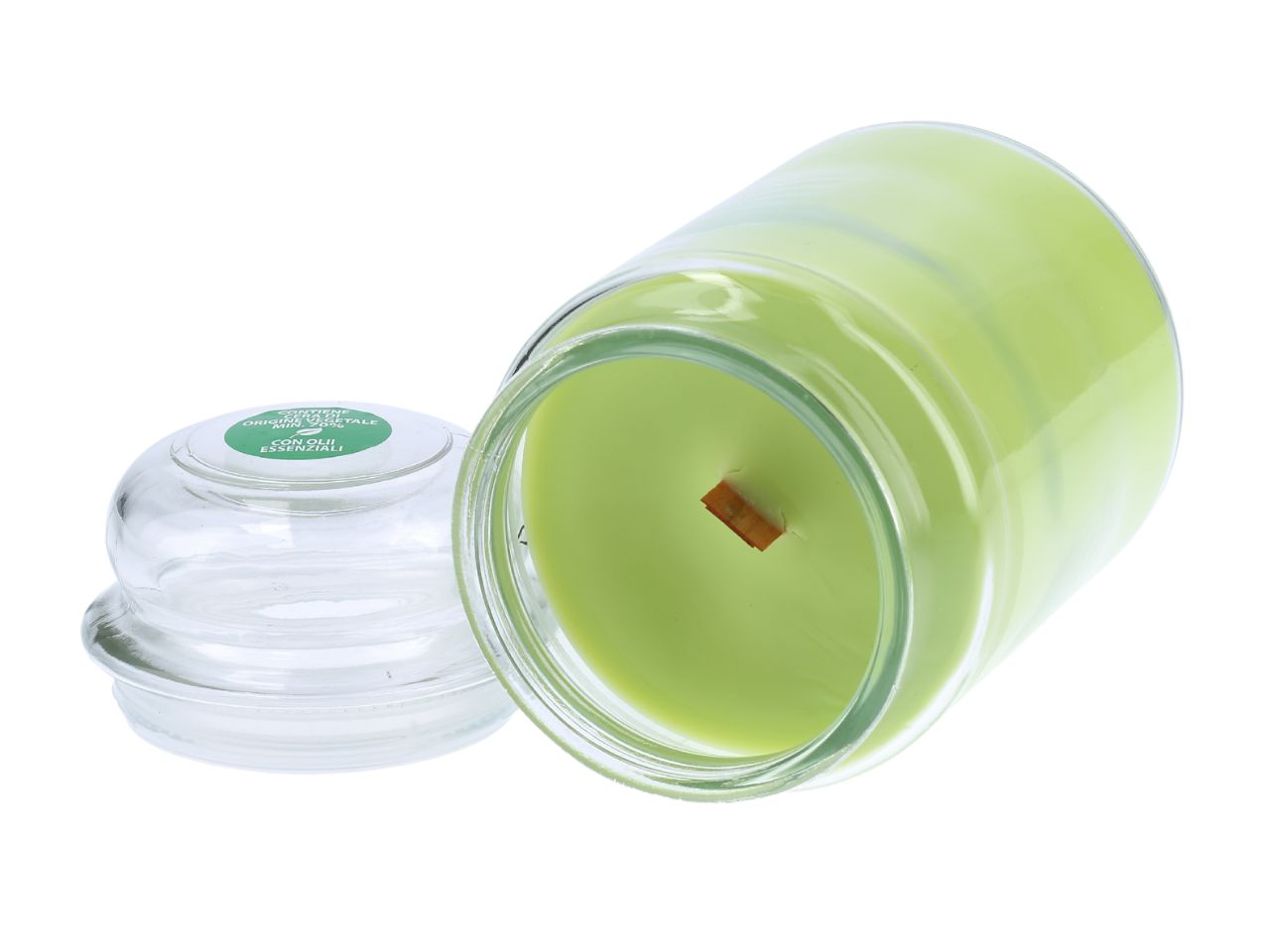 Candela giara grande 510gr in vetro profumazione mojito