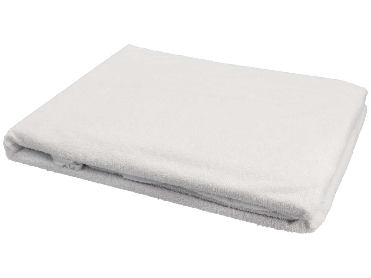 Coprimaterasso impermeabile Ponza in cotone e poliestere bianco 130x200+25 cm - Blanco Raya