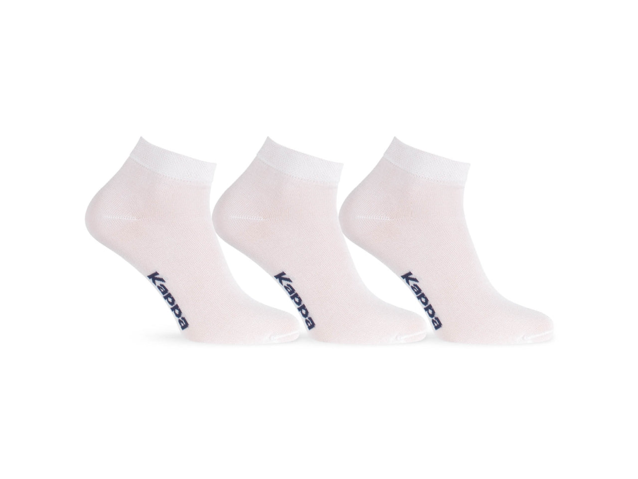 Minicalza adulto Kappa in misto cotone bianco, 3 paia taglia 39/41