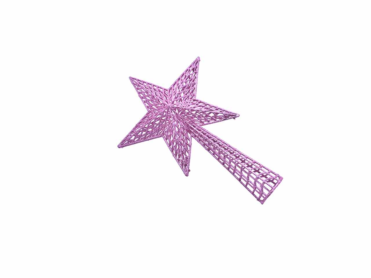 Puntale stella 25x36cm glitter rosa
