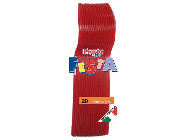 Cucchiai 20 pezzi rosso cu20ro