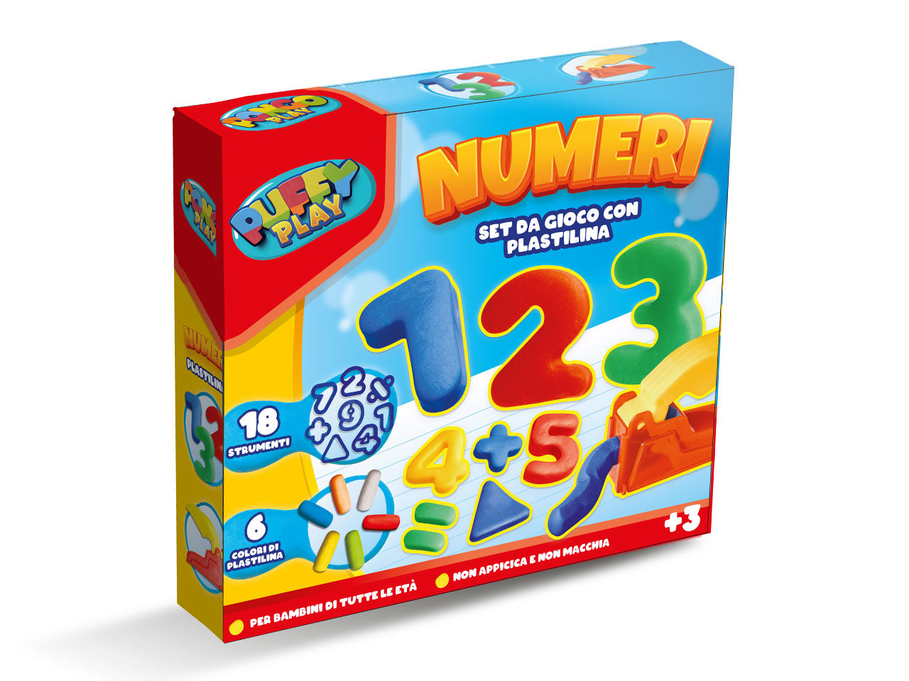 Plastilina in scatola 27x24cm numeri e forme