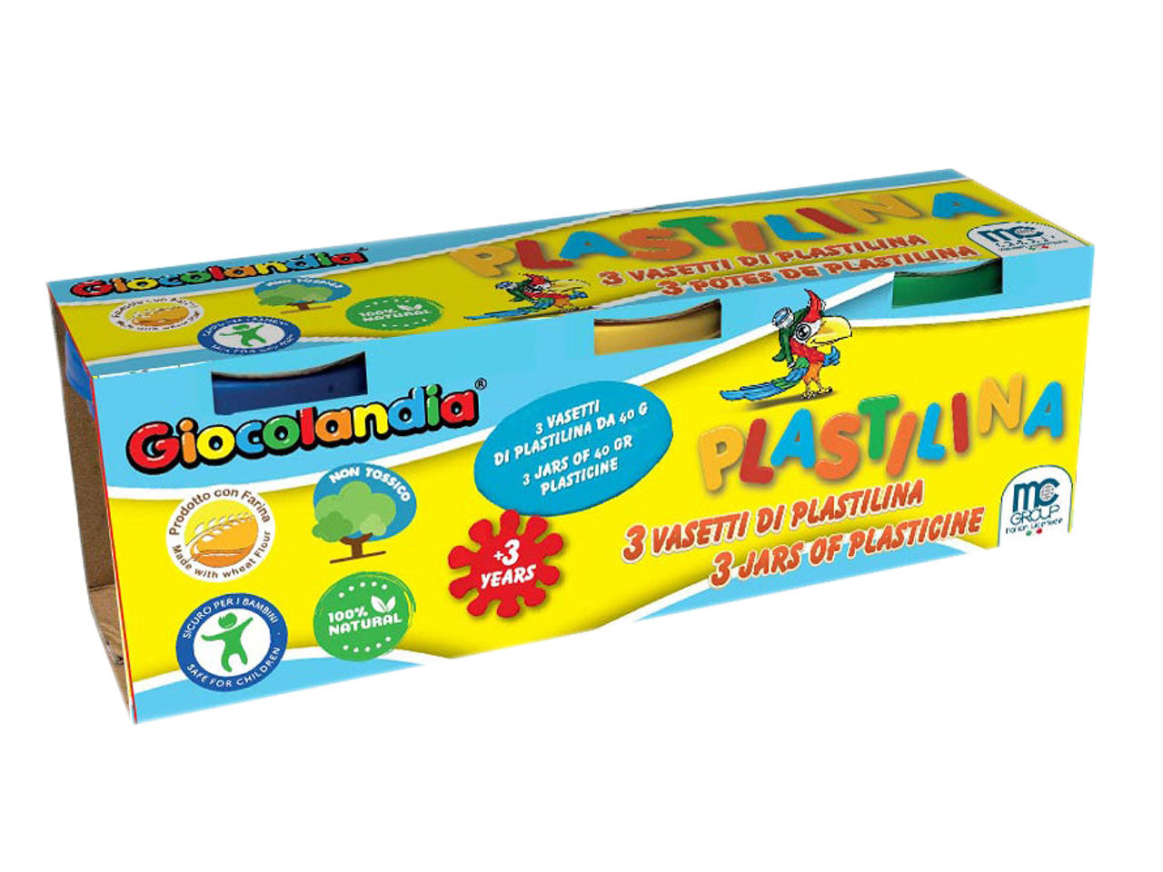 Plastilina 3 vasetti da 40 gr