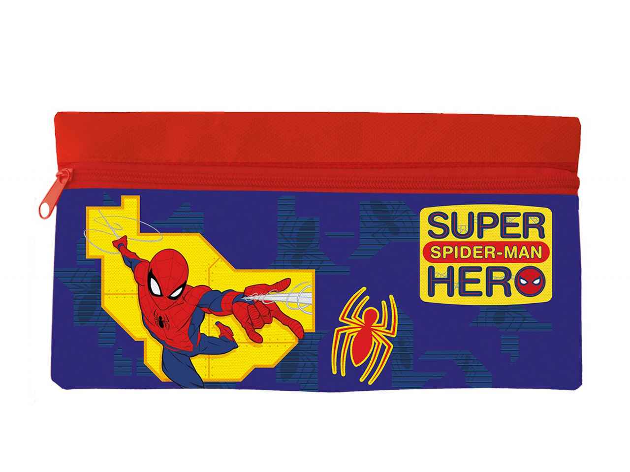 Astuccio spiderman rosso in tessuto 21x11x2cm 60 g - 1 astuccio