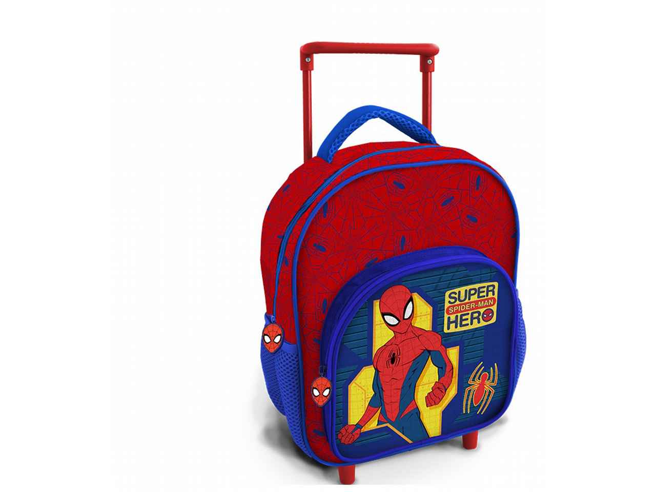 Zaino per la scuola spiderman rosso in tessuto 30x24x14cm 250 g - 1 zaino trolley