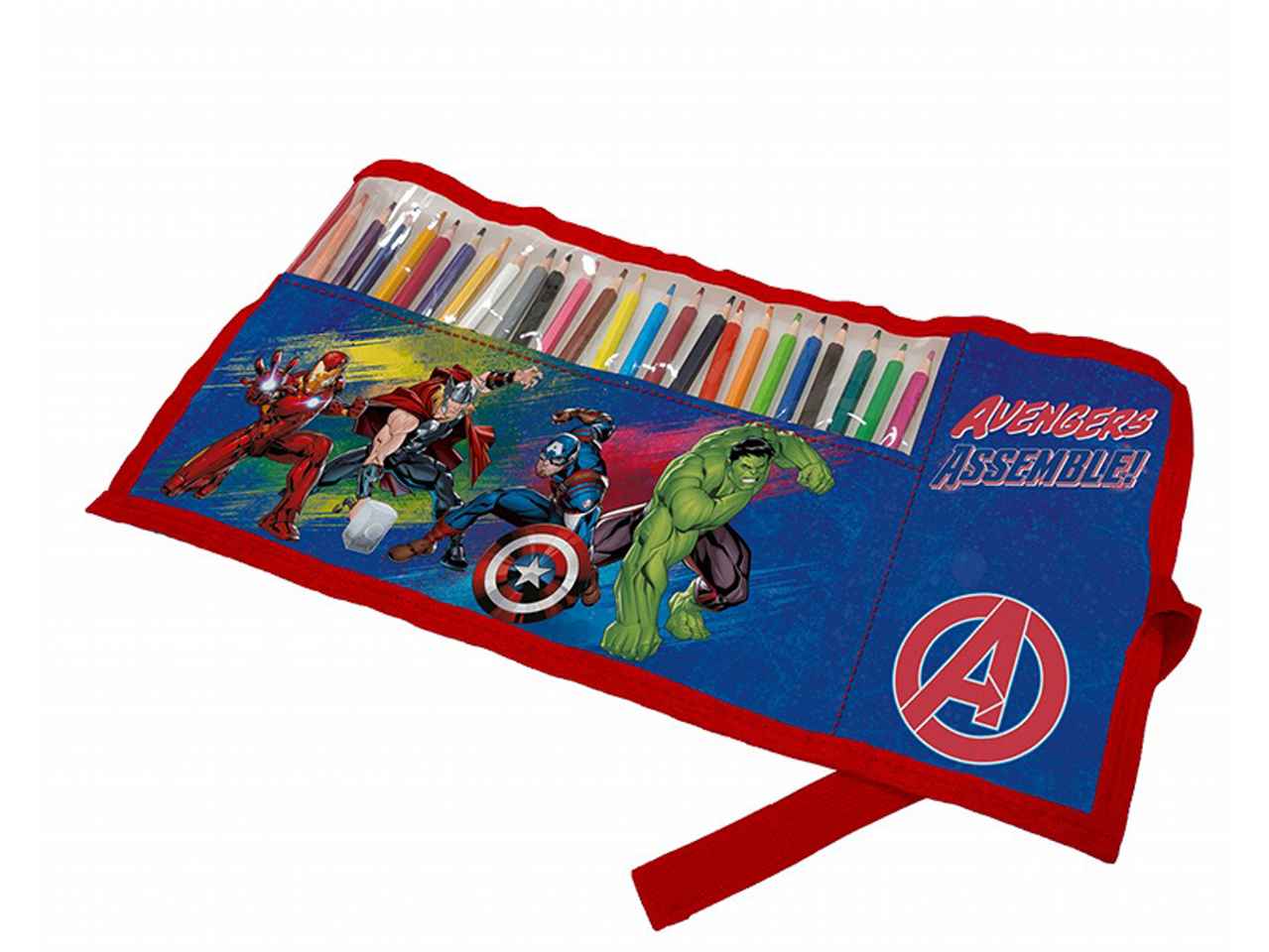 Astuccio avengers rosso in tessuto 14x5x4cm 40 g - 1 astuccio