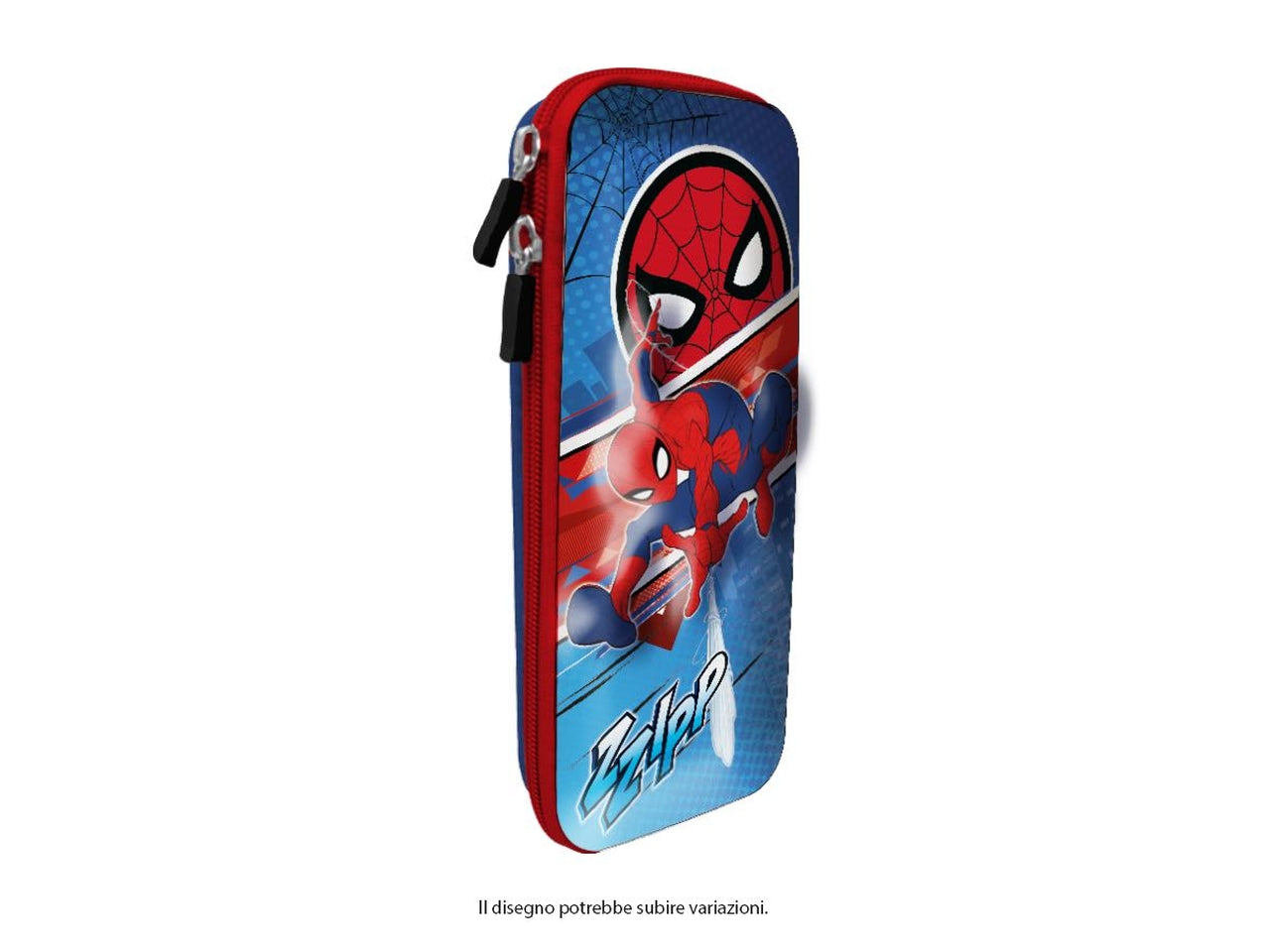 Astuccio ovale rigido Spiderman 3D per bambino ad 1 zip - Mc Group