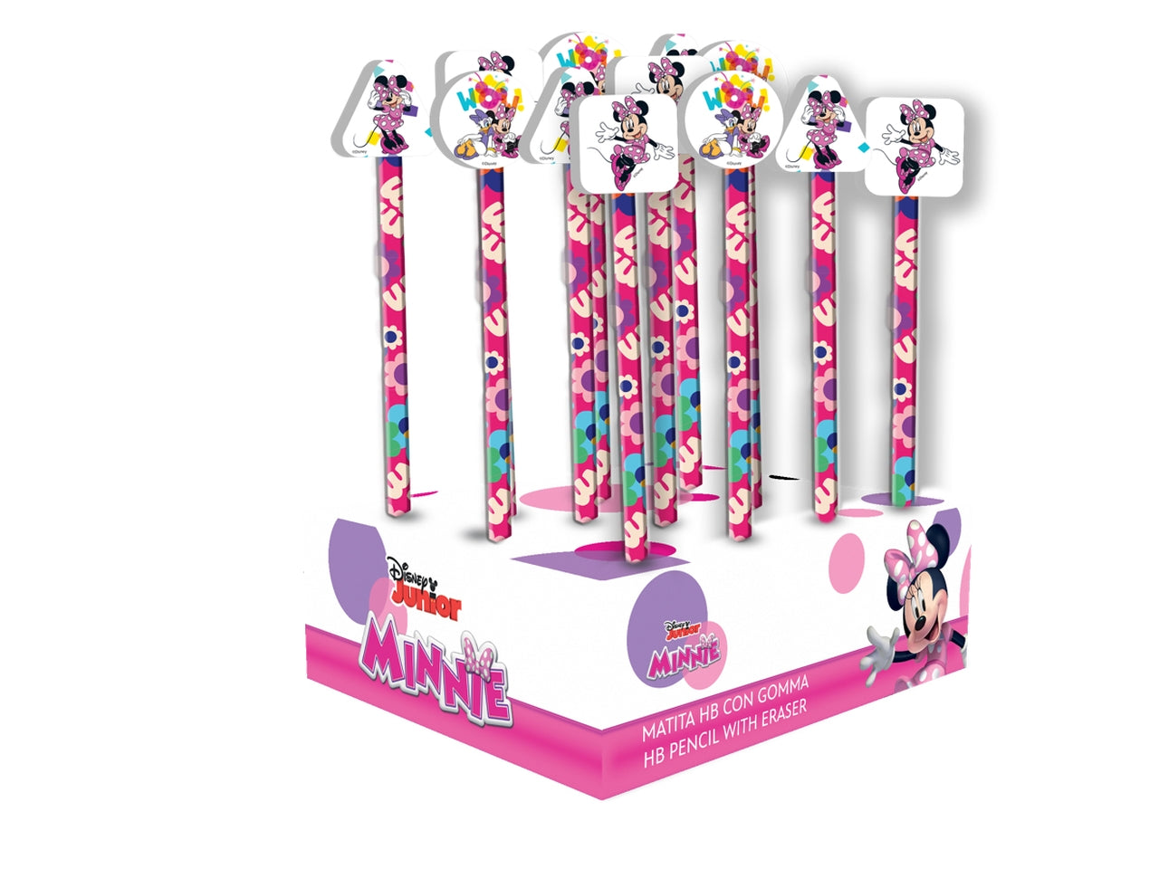 Minnie matite con gomma 20x4 cm - Mc Group
