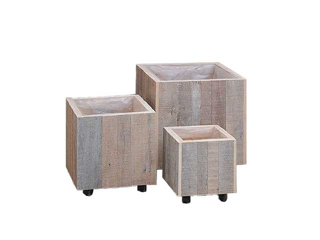Vaso legno 3 pezzi con ruote 1hnc2