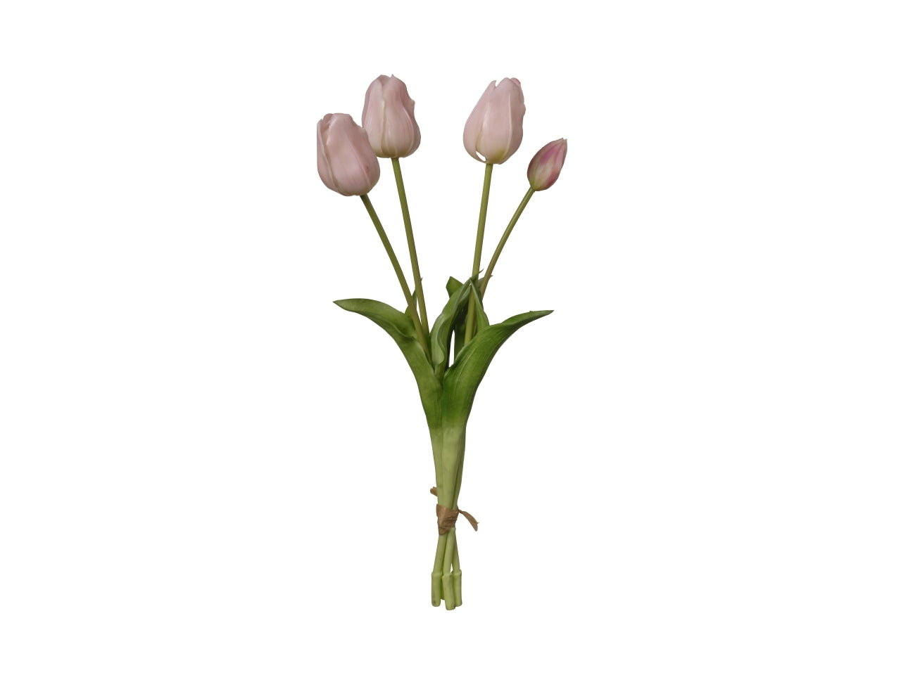 Tulipano rosa artificiale in plastica, mazzo a 4 steli 20x20x44 cm - Conti