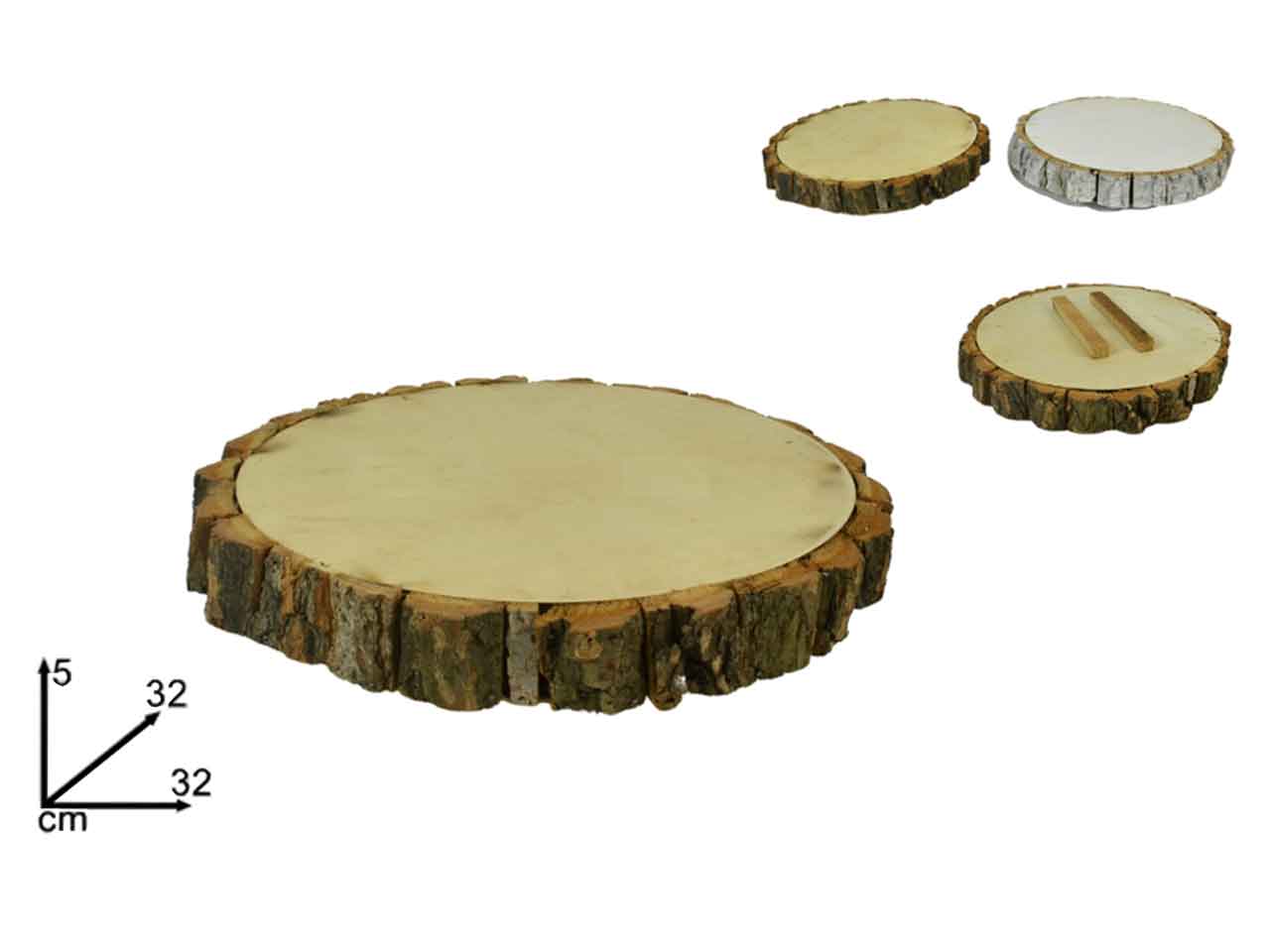 Base legno decorativa d32cm al005669b