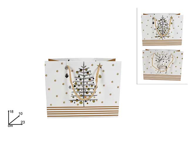 Busta regalo oro 23x18x10cm gi009547g