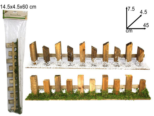 Accessorio per presepe, staccionata 7,5x4,5x45cm ca001923