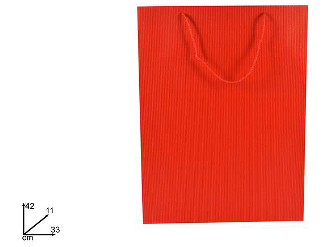 Busta rigata luc.42x33x11 rossa gi006628d