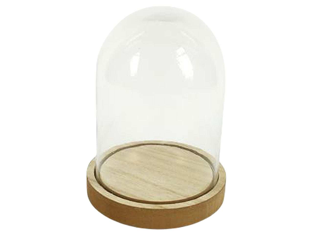 Base legno con campana vuota 11.5x17cm naturale