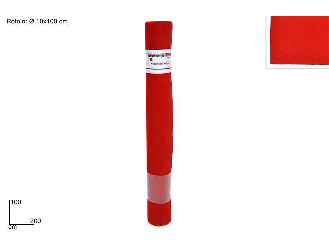 Rotolo passatoia 100x200cm rosso