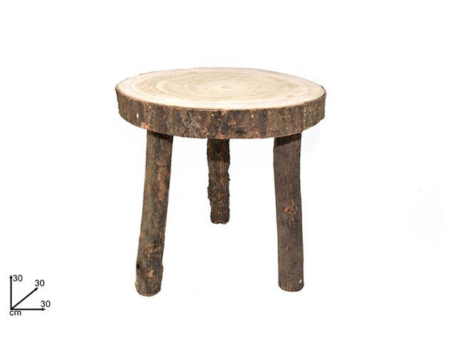 Sgabello legno 30xh.30cm gi004479b