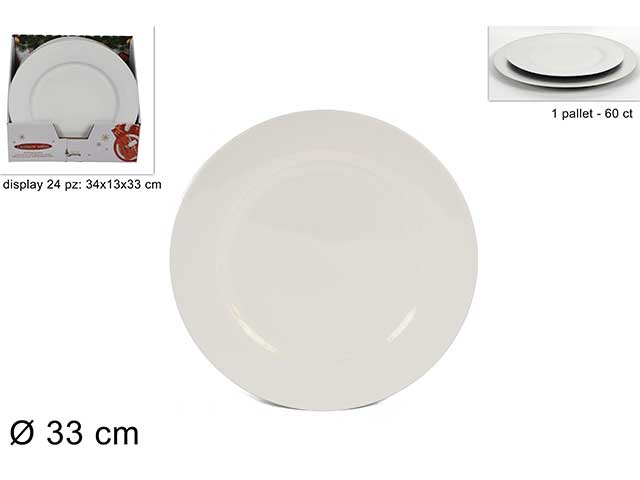 Sottopiatto 33cm bianco melamina