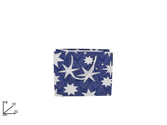 Busta blu c/stelle 23x18x10cmmn000621h