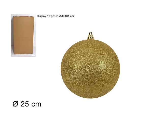 Palline natalizie glitterato diametro 25cm