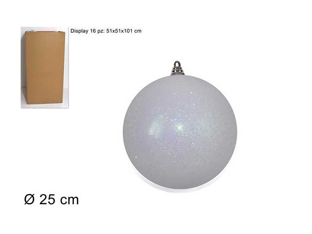 Palline natalizie glitterato diametro 25cm