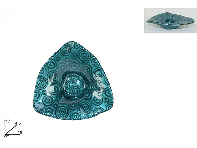 Piattino triangol.18cm verde cm002527d