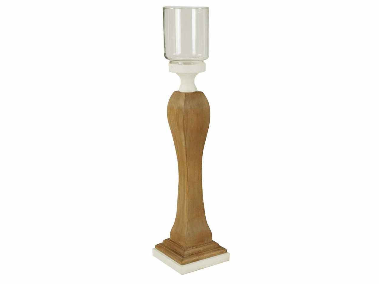 Porta candela legno e ferro h67cm9121180000