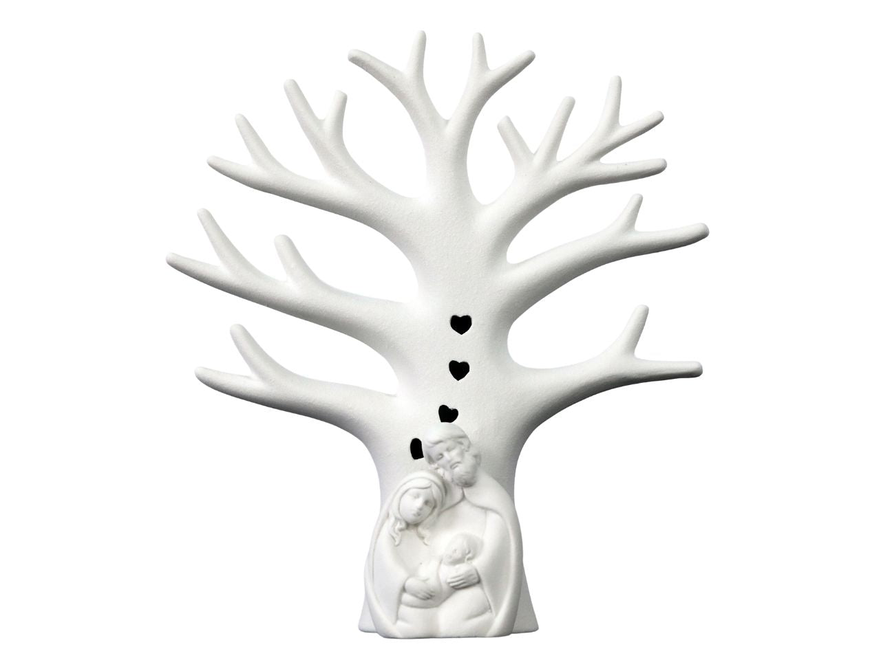 Albero porcellana con nativita' 27,5 cm con led