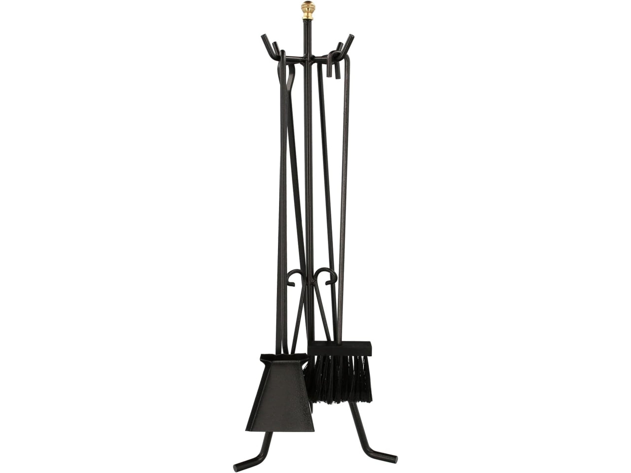 Set di 5 utensili per camino vetralla 25xh.70cm