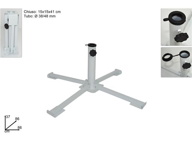 Supporto ombrellone in metallo 38/48mm