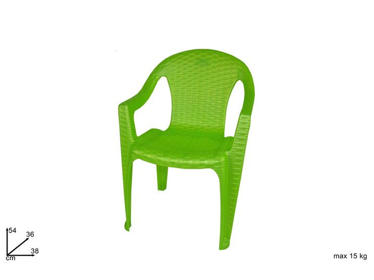 Sediolina per bimbi in plastica rattan verde
