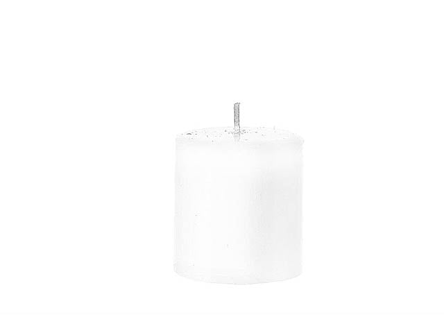 Candela moccolo 10x9cm bianca 89170
