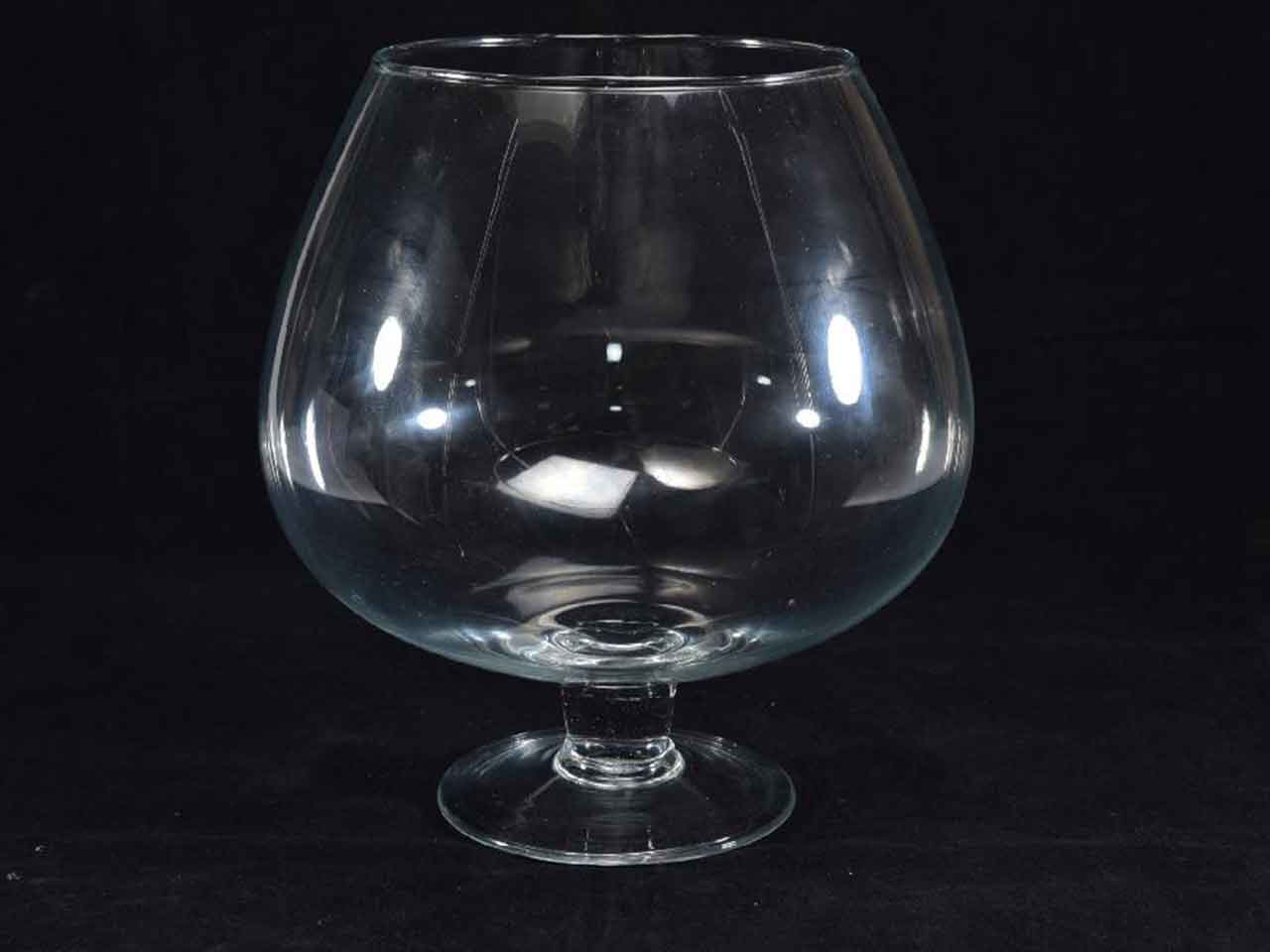 Vaso in vetro cognac h30xd17cm 48242